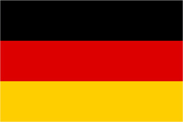 German flag and language icon - isolated vector illustration