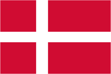 Denmark flag and language icon - isolated vector illustration