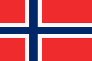 Obraz premium the Norwegian national flag of Norway, Europe - isolated vector illustration