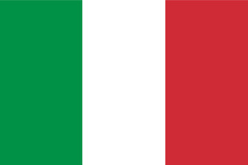 Italian flag and language icon - isolated vector illustration