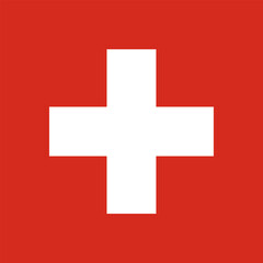the Swiss national flag of Switzerland, Europe - isolated vector illustration