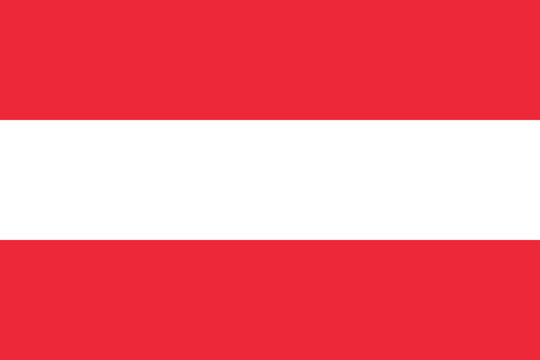 Austrian flag icon - isolated vector illustration