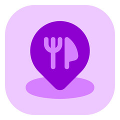 Editable restaurant location vector icon. Part of a big icon set family. Perfect for web and app interfaces, presentations, infographics, etc