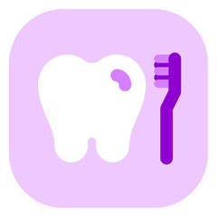 Editable tooth and brush vector icon. Dentistry, healthcare, medical. Part of a big icon set family. Perfect for web and app interfaces, presentations, infographics, etc