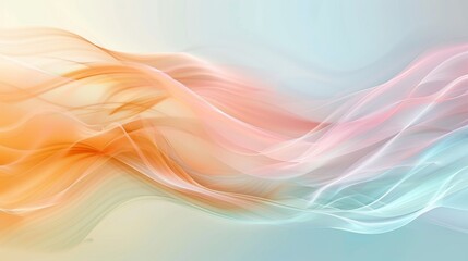 Obraz premium abstract colorful background,Abstract background with smooth waves in light blue and pastel pink, peach, orange tones. Soft elegant wallpaper background