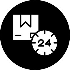 Vector Design 24 Hours Delivery Icon Style