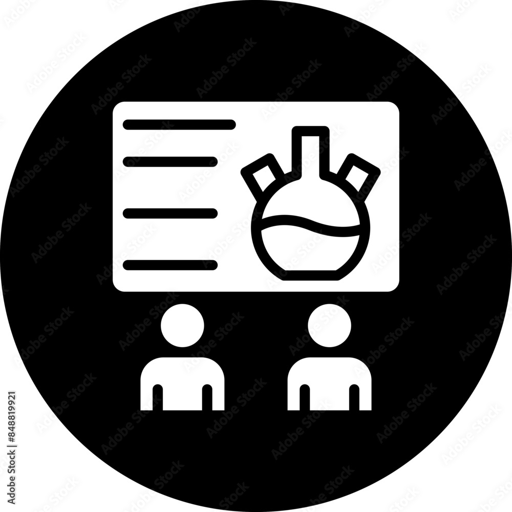 Sticker vector design chemistry seminar icon style