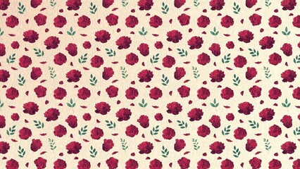 Wallpaper, background, red flower pattern