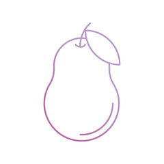 pear icon with white background vector stock illustration