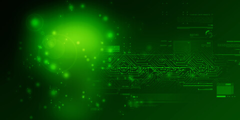 2d illustration Abstract futuristic electronic circuit technology background