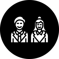 Vector Design Couple Icon Style