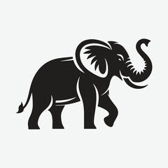 Obraz premium Majestic Elephant Silhouette Collection: Stunning Designs for Every Project