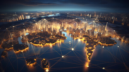 Obraz premium Futuristic cityscape