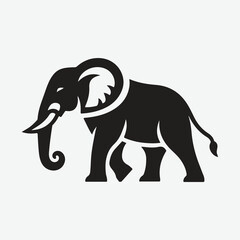 Obraz premium Majestic Elephant Silhouette Collection: Stunning Designs for Every Project