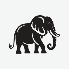 Obraz premium Majestic Elephant Silhouette Collection: Stunning Designs for Every Project
