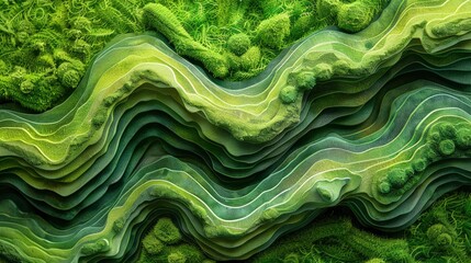 Obraz premium Vibrant Green Abstract Patterns With Intricate Details, Abstract Background HD For Designer