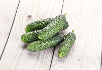 Fresh natural organic cucumbers heap