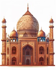 Obraz premium Indian architectural elements clipart like domes and arches