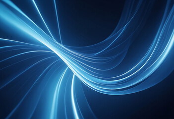 Fototapeta premium Abstract Blue Light Streaks Background