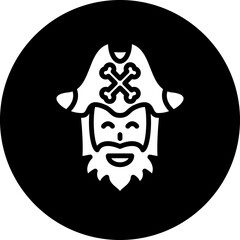 Vector Design Pirate Beard Icon Style