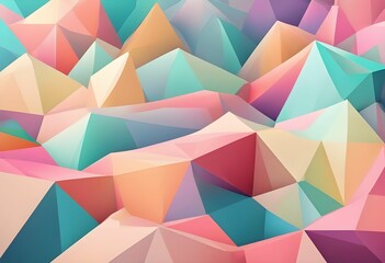 Obraz premium AI generated illustration of angled shaped patterns in pastel colors