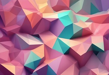 Obraz premium AI generated illustration of angled shaped patterns in pastel colors