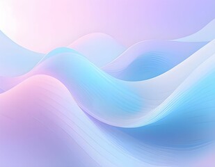 Obraz premium AI generated illustration of abstract pastel-colored wavy patterns