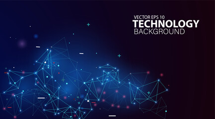 Abstract blue backgrounds for technology, digital technology, nanotech, modern tech, futuristic, and hi-tech. Vector Illustration