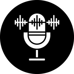 Vector Design Voice Recorder Icon Style