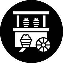 Vector Design Popcorn Stall Icon Style