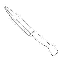 knife outline vector illustration