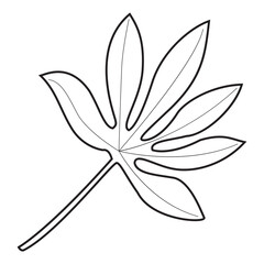 leaf outline vector illustration