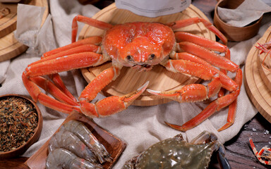 Seafood on the plate. Food Ingredients.
