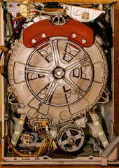 Automatic washing machine repair, washing machine maintenance, washing machine repair and replacement concept .