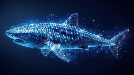 Obraz premium Whale Shark in a Digital Representation