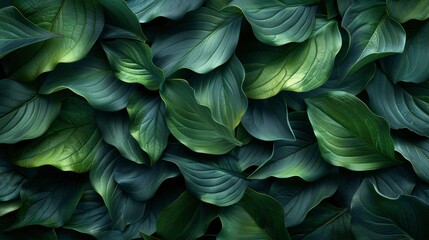Fototapeta premium Green Abstract Art With A Focus On Leaves, Abstract Background HD For Designer