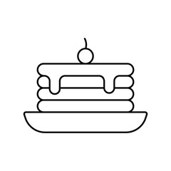 pancake icon with white background vector stock illustration