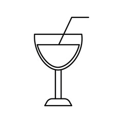 coktail icon with white background vector stock illustration