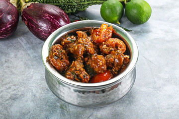 Asian cuisine - prawn in chili sauce