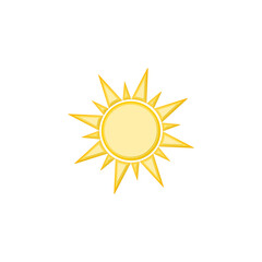 Sun symbol icon isolated on transparent background