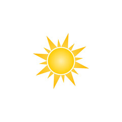 Sun symbol icon isolated on transparent background
