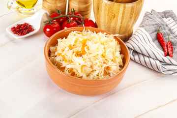 Homemade fermented cabbage Sauerkraut