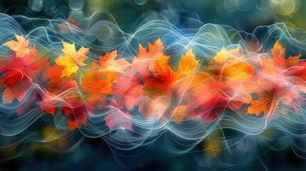 Fototapeta premium Connections Between Different Planes Of Existence In Abstract Wave Art, Abstract Background HD For Designer