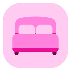 Editable double bed vector icon. Part of a big icon set family. Perfect for web and app interfaces, presentations, infographics, etc