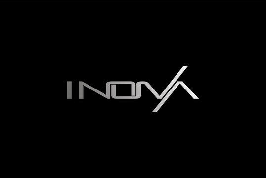 Inova business name logo design typography editable vector 