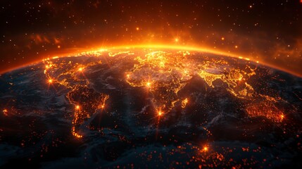 Abstract Representation Of Global Connections, Abstract Background HD For Designer