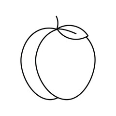 peach icon with white background vector stock illustration