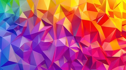 Obraz premium gradient colored triangle abstract background. Multicolor geometric triangle wallpaper,