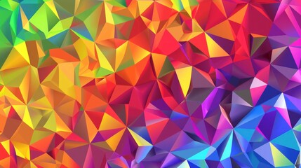 Obraz premium gradient colored triangle abstract background. Multicolor geometric triangle wallpaper,