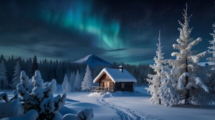 Fototapeta premium house in the woods, ai generated